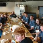 Members w cards at career tech